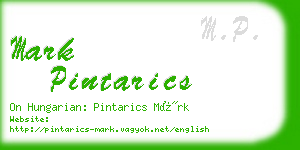 mark pintarics business card